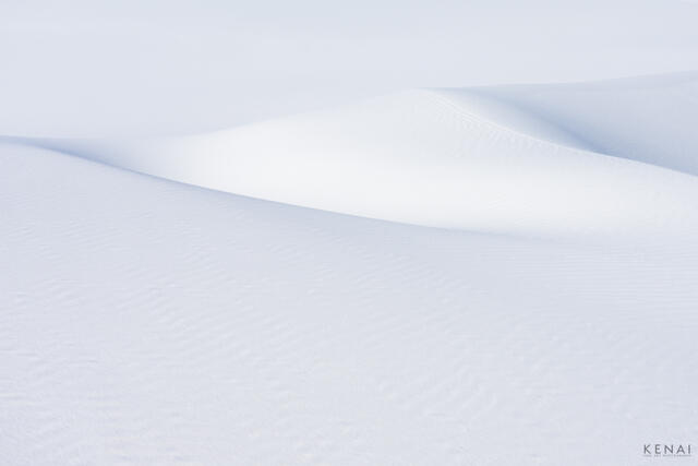 Abstract image of sand dunes created by strong winds in White Sands National Park, New Mexico. 