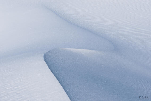Abstract, curved line in White Sands National Park. 