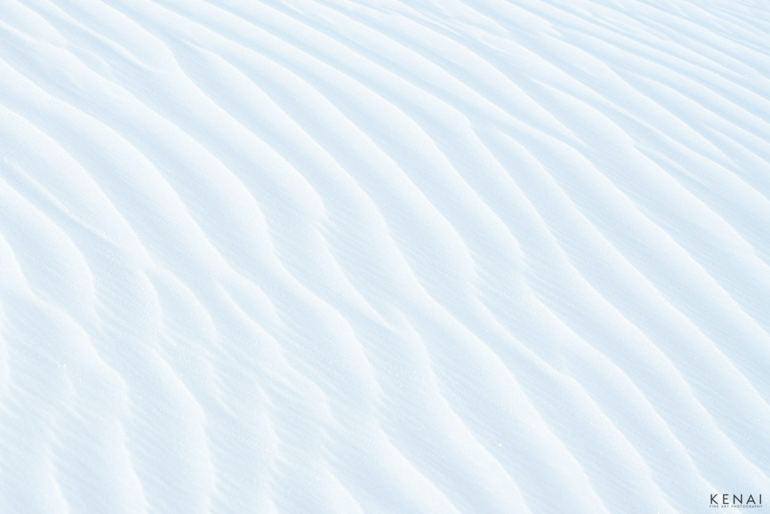 Pure white gypsum waves in this abstract image of White Sands National Park.